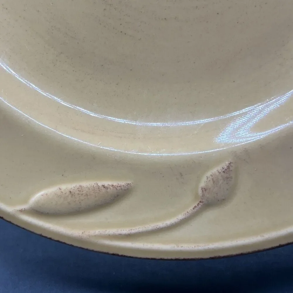 Signature Sorrento Wheat Stoneware Salad Plate Beige/Harvest Yellow 8 1/4”